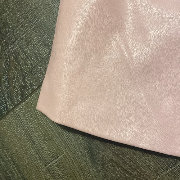 HABITUAL Girl’s Puff Sleeve Faux Leather Dress in Pink Sz. 3T - Picture 5 of 11